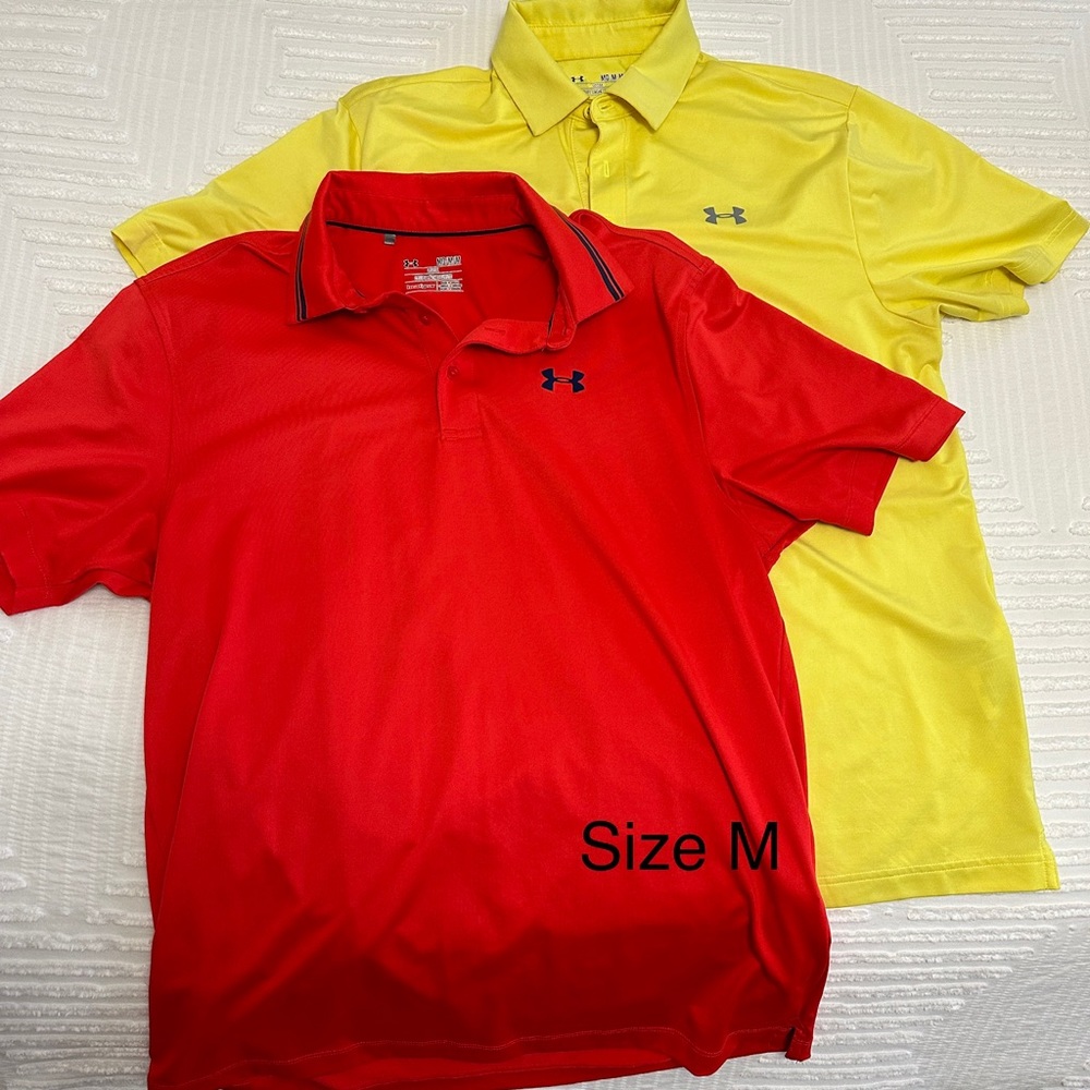 Two Men’s Under Armor Golf Shirts
